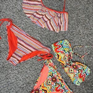 2 Forever 21 Bikini Sets – Size Medium | Colorful Summer Bundle